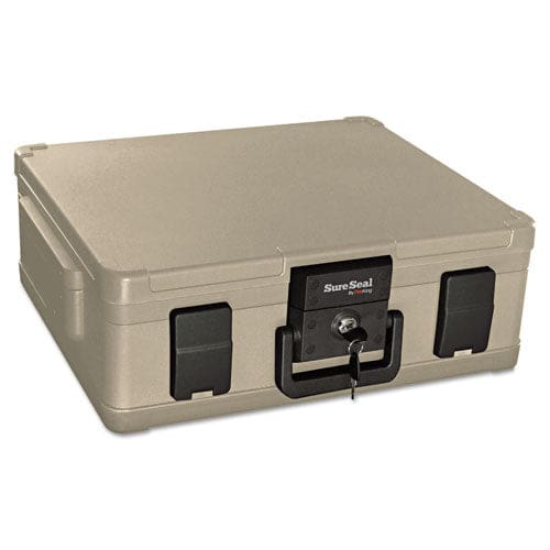 SureSeal By FireKing Fire And Waterproof Chest 0.38 Cu Ft 19.9w X 17d X 7.3h Taupe - Office - SureSeal By FireKing®