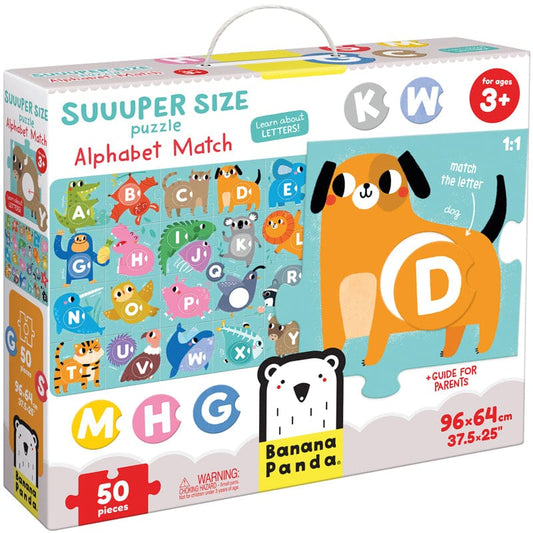 Suuuper Size Puzzle Alphabet Match - Alphabet Puzzles - Banana Panda