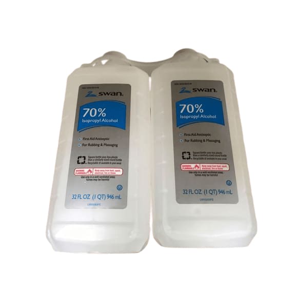 Swan Rubbing Alcohol, 32 oz, 2 ct. - ShelHealth.Com