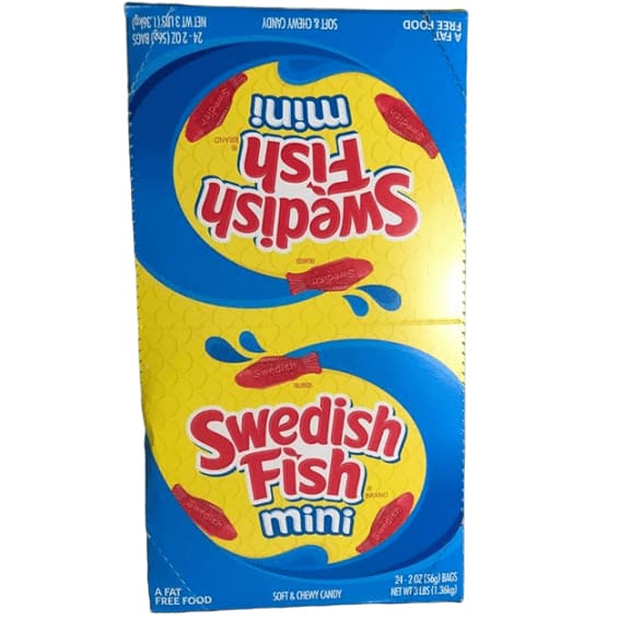 Swedish Fish Soft & Chewy Candy, 24 Count (2 Oz each), 48 Oz - ShelHealth.Com