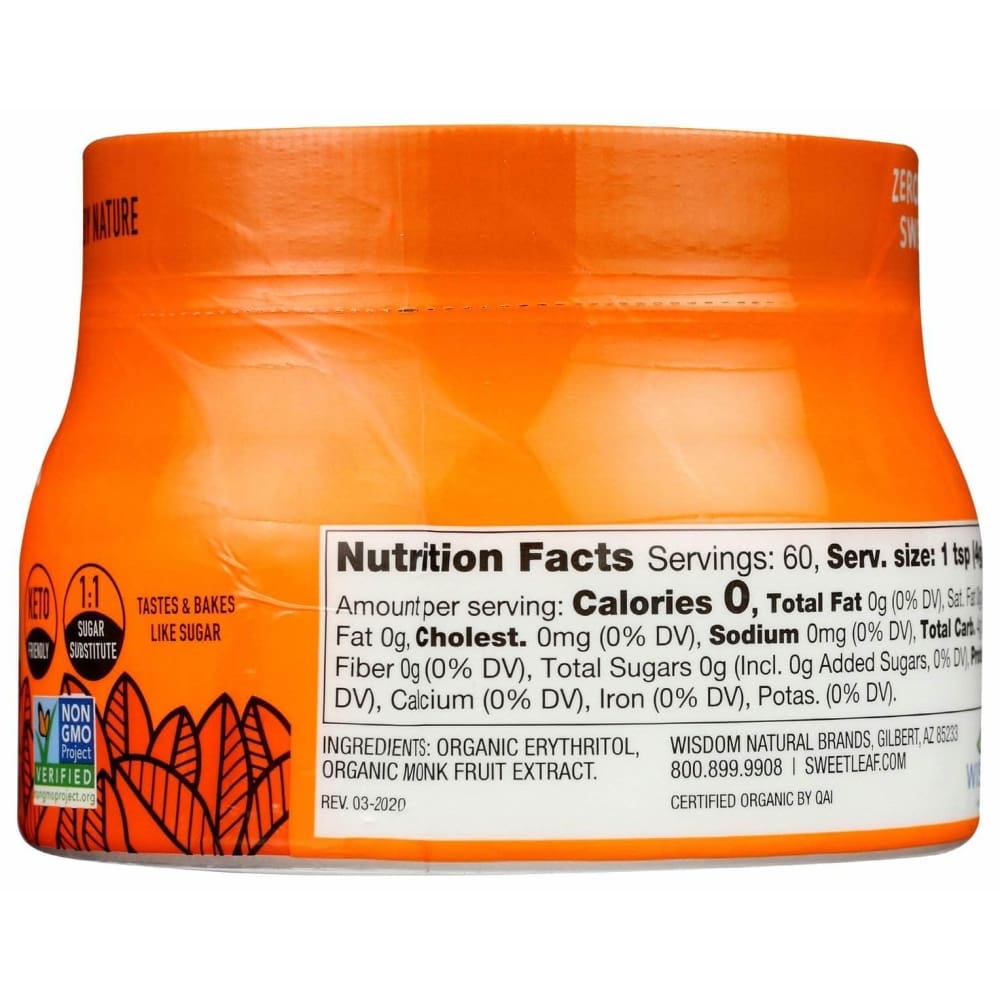 SWEETLEAF STEVIA Sweetleaf Stevia Granular Monk Fruit Sweetener, 8.47 Oz