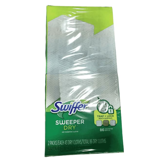 Swiffer Sweeper Dry Mop Pad Refills for Floor Mopping and Cleaning, All Purpose Floor Cleaning Product, Lavender Vanilla and Comfort Scent, 86 Count - ShelHealth.Com