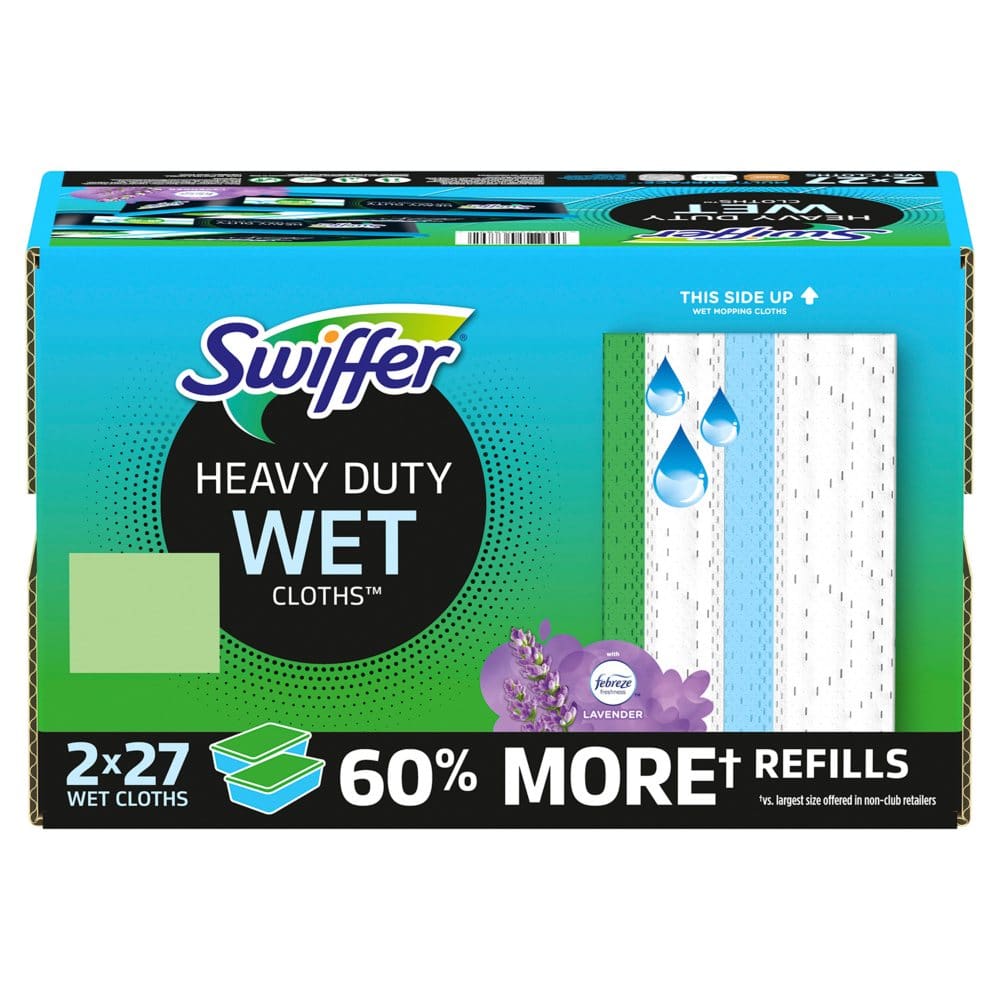 Swiffer Sweeper Heavy Duty Multi-Surface Wet Cloth Refills Lavender Scent (54 ct.) - Cleaning Supplies - Swiffer Sweeper