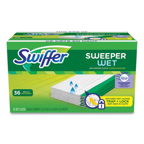 Swiffer Wet Refill Cloths 10 X 8 Lavender Vanilla And Comfort White 36/carton - Janitorial & Sanitation - Swiffer®
