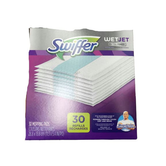 Swiffer WetJet Hardwood Floor Spray Mop Pad Refill Extra Power, 30 ct - ShelHealth.Com
