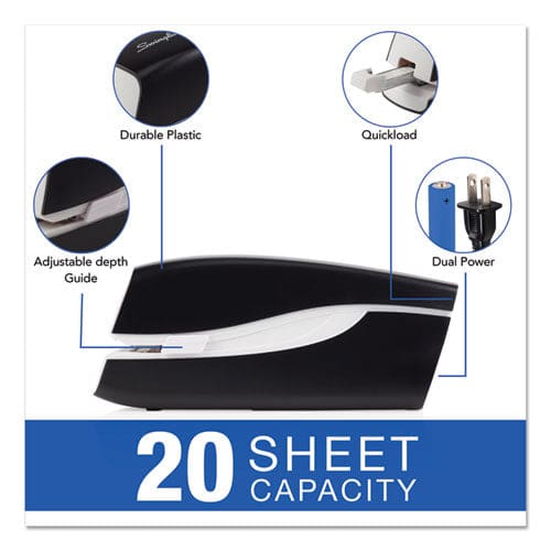 Swingline Portable Electric Stapler 20-sheet Capacity Black - Office - Swingline®
