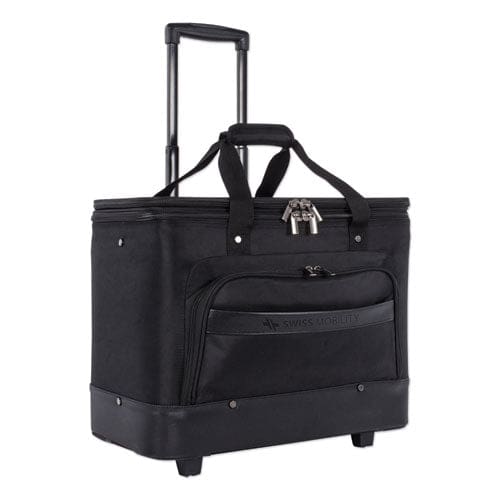 Swiss Mobility Litigation Business Case On Wheels Fits Devices Up To 17.3 Polyester 11 X 19 X 16 Black - School Supplies - Swiss Mobility