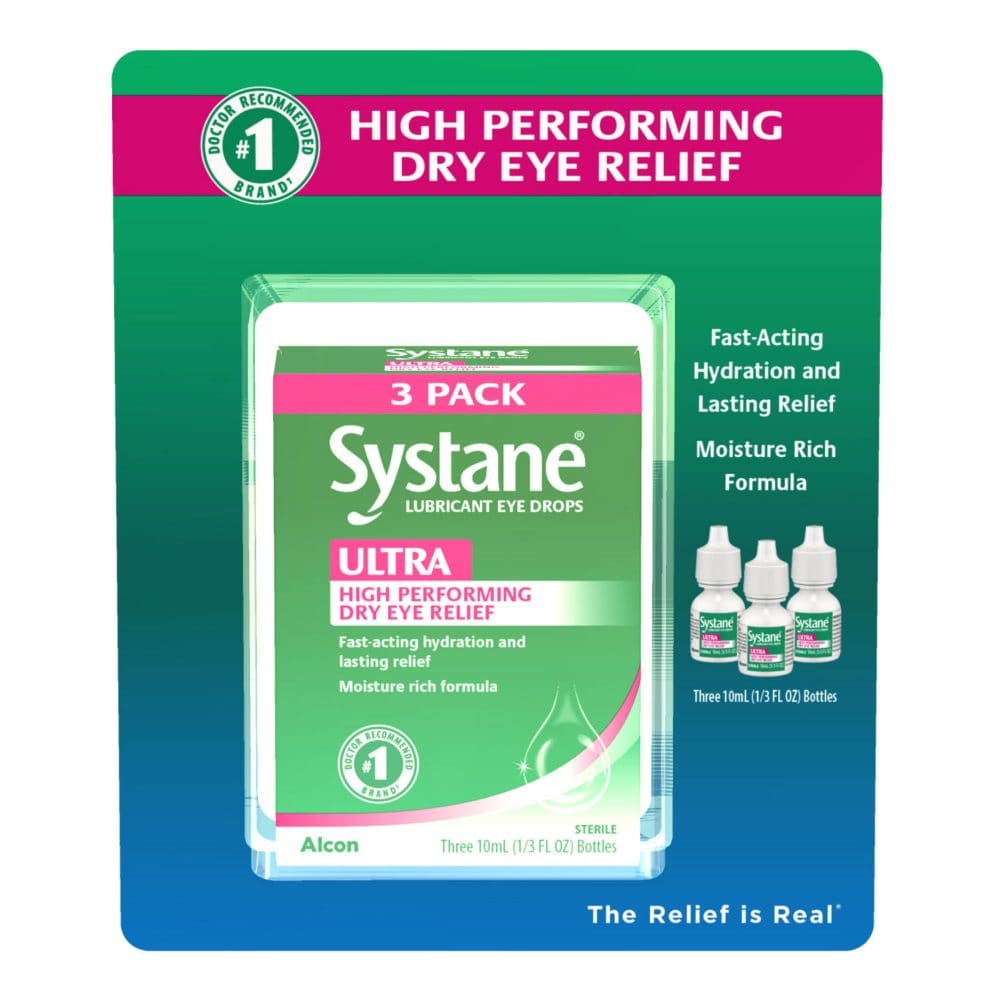 Systane Ultra Lubricant Eye Drops (1/3 fl. oz., 3 pk.) | ShelHealth