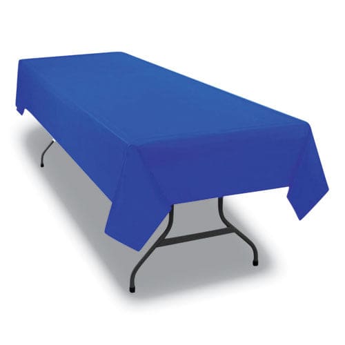 Tablemate Table Set Rectangular Table Cover Heavyweight Plastic 54 X 108 Blue 6/pack - Food Service - Tablemate®