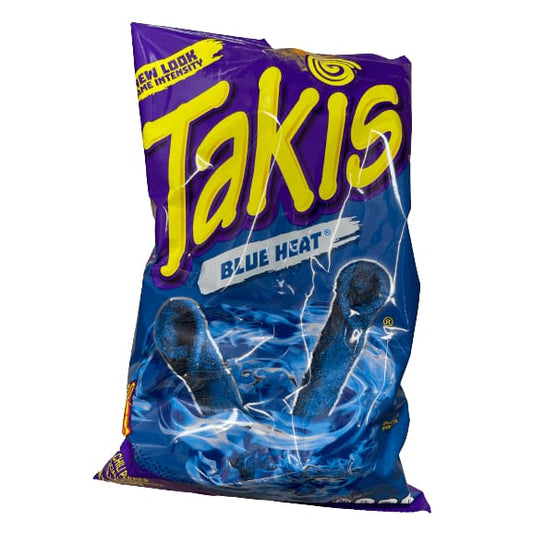 Takis Takis Blue Heat Rolled Tortilla Chips, Hot Chili Pepper Artificially Flavored, 9.9 Ounce Bag