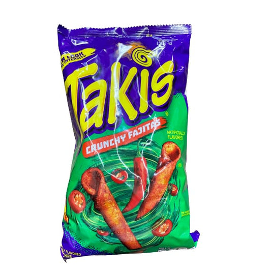 Takis Takis Crunchy Fajitas Rolled Tortilla Chips, Fajita Artificially Flavored, 9.9 Ounce Bag