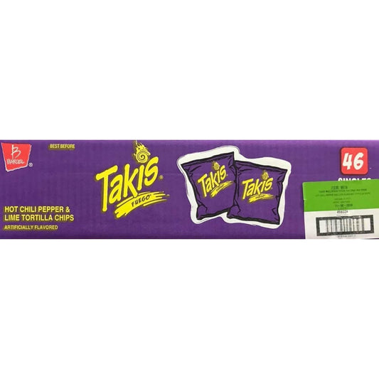 Takis Fuego Hot Chili Pepper and Lime Tortilla Chips, 46 pk./1 oz. - ShelHealth.Com