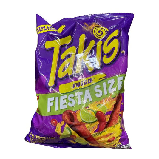 Takis Takis Fuego Rolled Tortilla Chips, Hot Chili Pepper and Lime Artificially Flavored, 20 Ounce Fiesta Size Bag