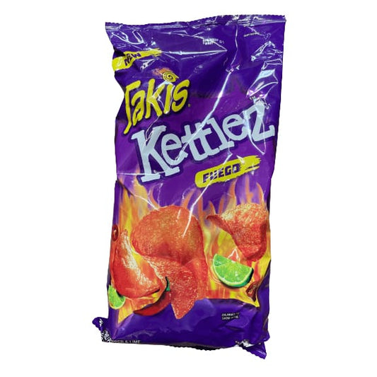 Takis Takis Kettlez Fuego Potato Chips, Hot Chili Pepper and Lime Artificially Flavored Chips, 8 Ounce Bag