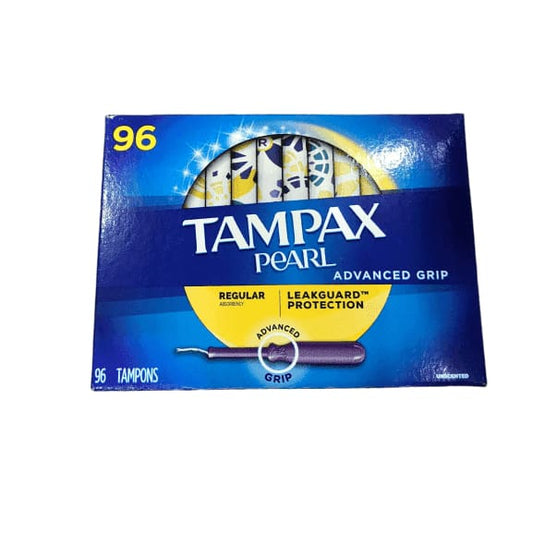 Tampax Pearl Advanced Grip Regular Absorbency (96 Count) - ShelHealth.Com