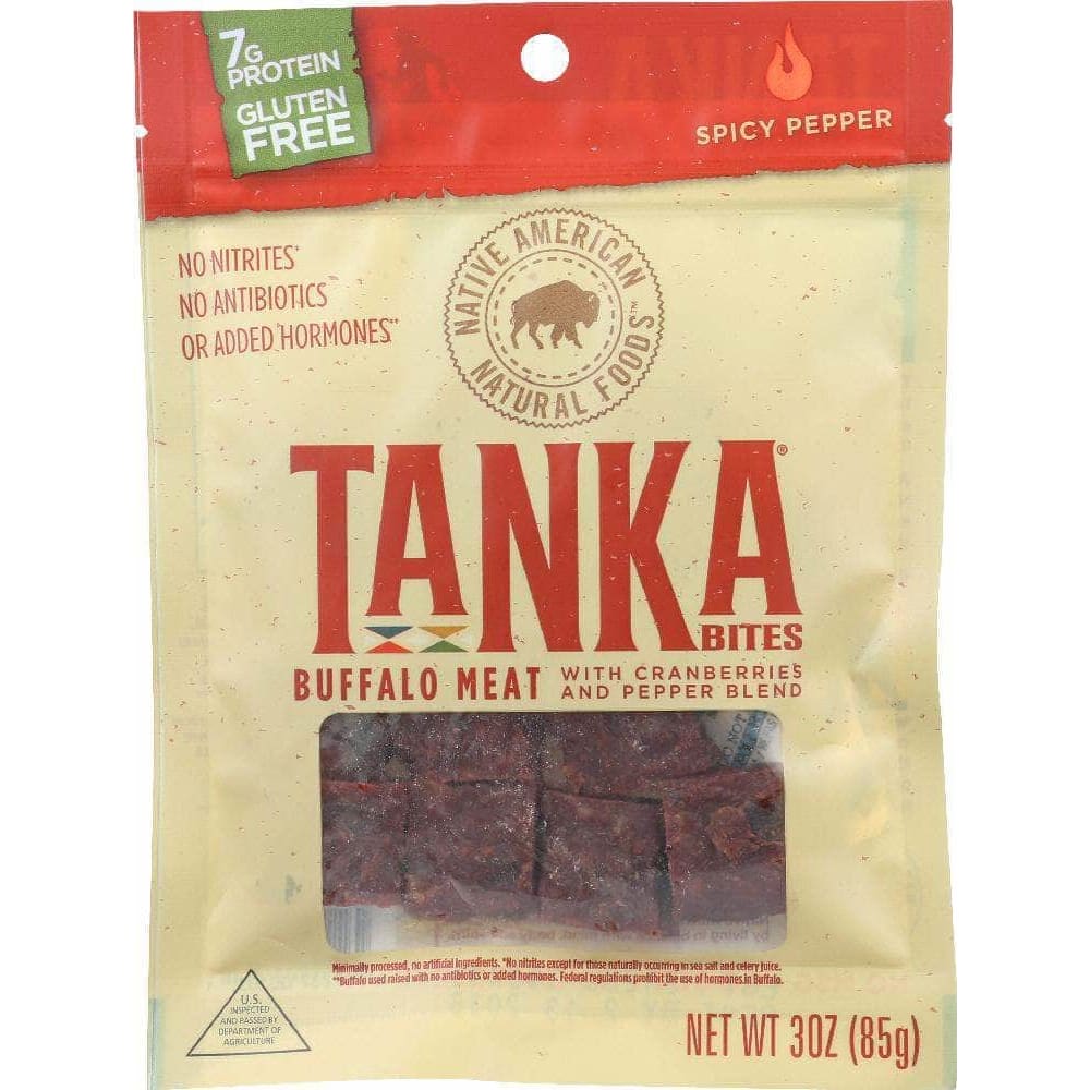 Tanka Bar Tanka Bites Buffalo Meat Spicy Pepper Blend, 3 Oz