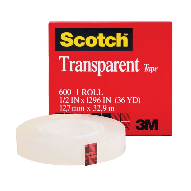 Tape Transparent Film 1/2 X 1296 (Pack of 12) - Tape & Tape Dispensers - 3M Company