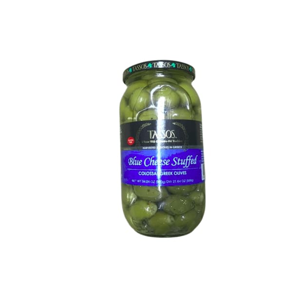 Tassos Blue Cheese Stuffed Olives, 34.24 Ounce - ShelHealth.Com