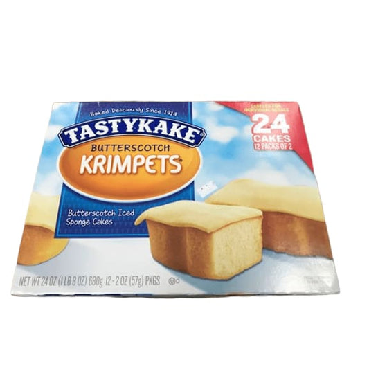 Tastykake Butterscotch Krimpets - 24 Cakes Total - ShelHealth.Com