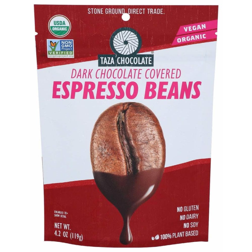 TAZA CHOCOLATE Grocery > Refrigerated TAZA CHOCOLATE: Chocolate Covered Espresso Beans, 4.2 oz