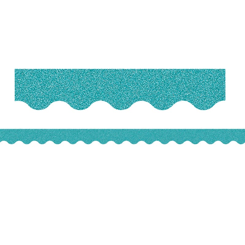 Teal Glitz Scalloped Border Trim (Pack of 10) - Border/Trimmer - Teacher Created Resources
