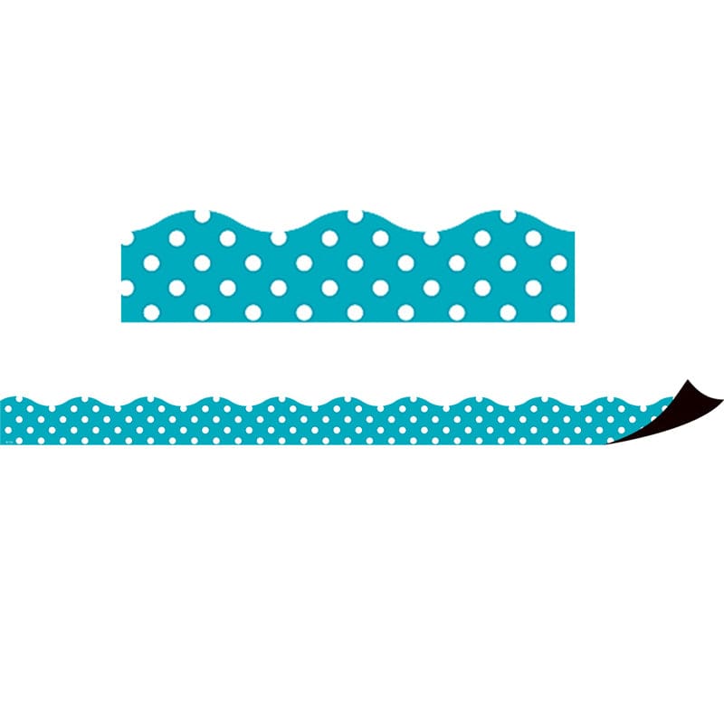 Teal Polka Dots Magnetic Border (Pack of 6) - Border/Trimmer - Teacher Created Resources