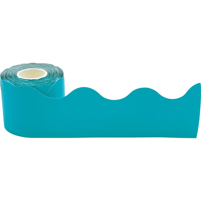 Teal Scalloped Rolled Border Trim (Pack of 6) - Border/Trimmer - Teacher Created Resources