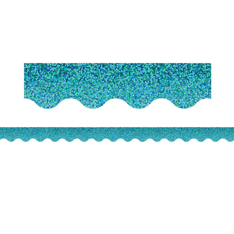 Teal Sparkle Scalloped Border Trim (Pack of 10) - Border/Trimmer - Teacher Created Resources