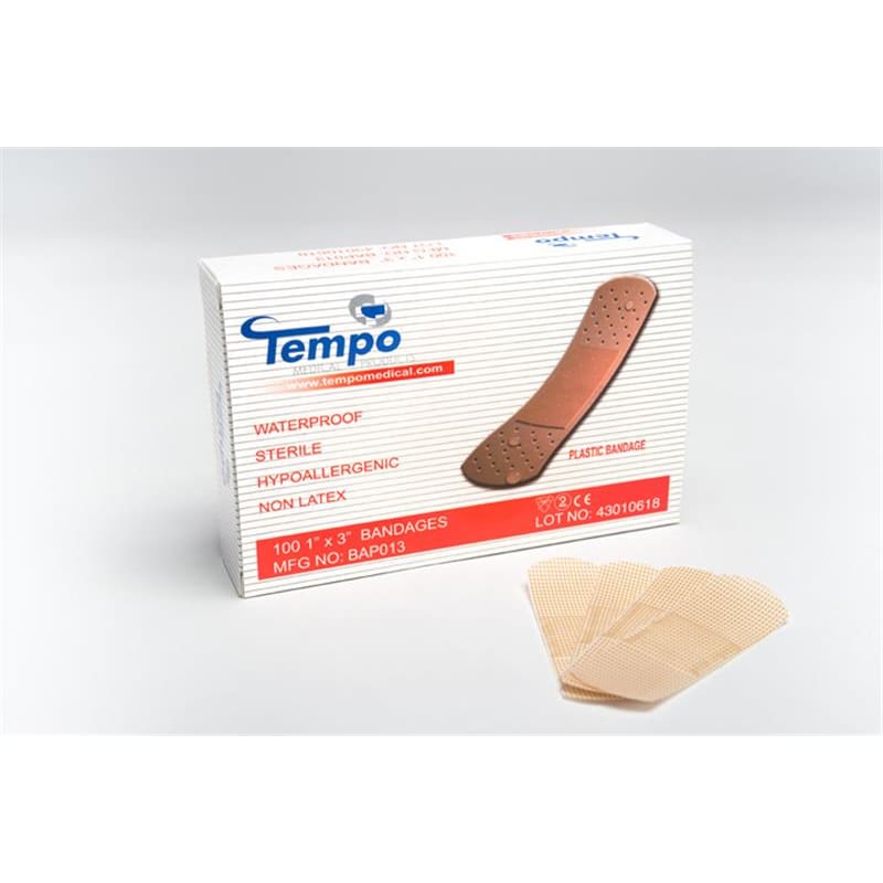 Teleflex Bandaid Plastic 1In X 3In Box of 100 (Pack of 6) - Wound Care >> Basic Wound Care >> Bandage - Teleflex