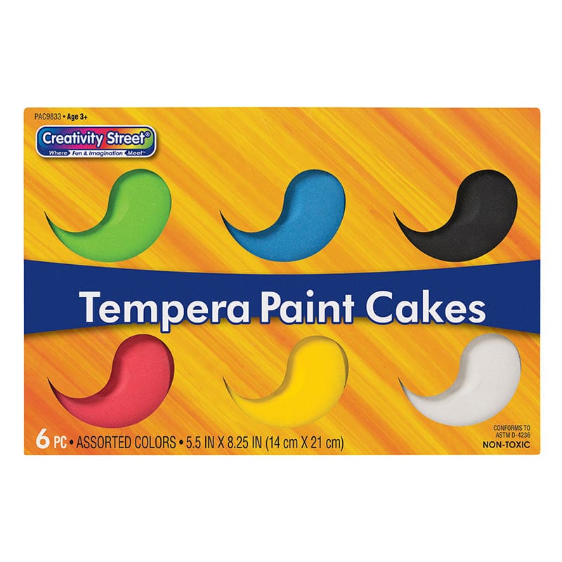 Tempera Cakes 6 Assorted Colors (Pack of 3) - Paint - Dixon Ticonderoga Co - Pacon