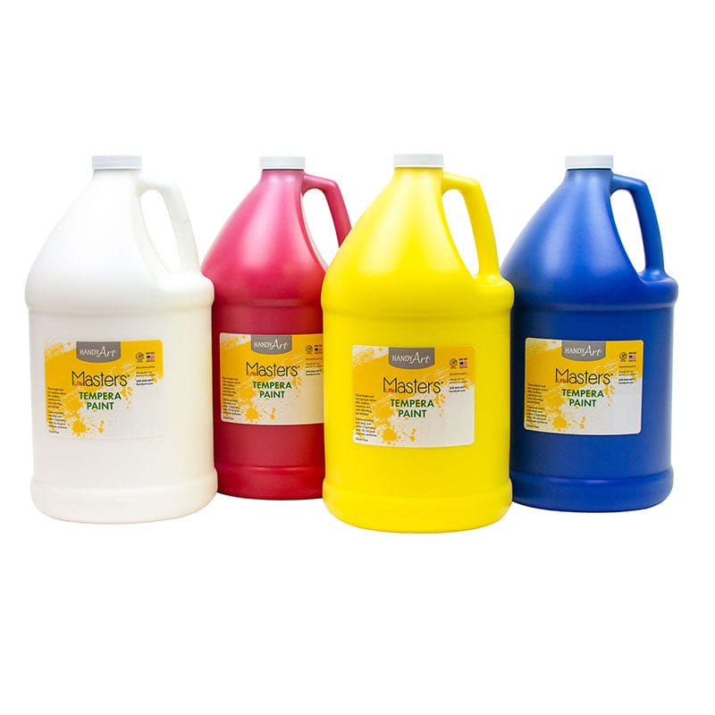 Tempera Paint 4 Gal Kit Wh Yl Rd Bl - Paint - Rock Paint Distributing Corp