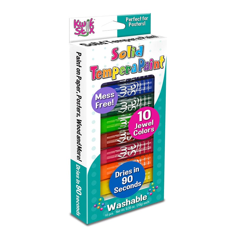 Tempera Paint Jewel Tones 10 Colors Kwik Stix (Pack of 6) - Paint - The Pencil Grip