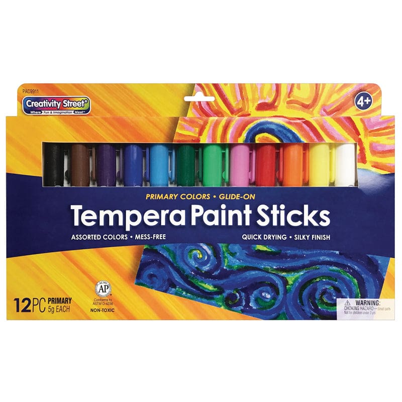 Tempera Paint Sticks 12 Asst Colors (Pack of 3) - Paint - Dixon Ticonderoga Co - Pacon
