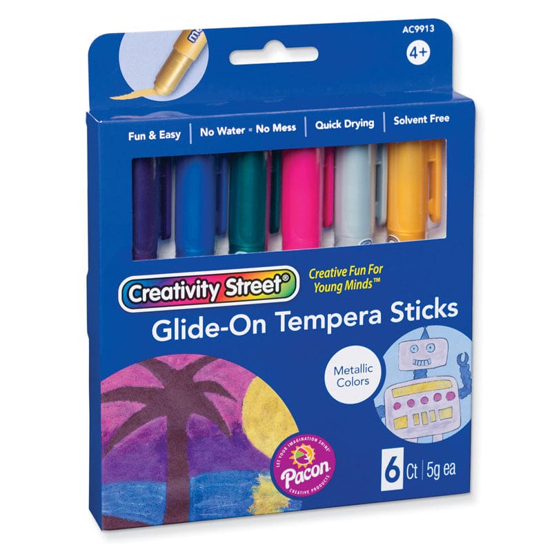 Tempera Paint Sticks 6 Metallc Clrs (Pack of 6) - Paint - Dixon Ticonderoga Co - Pacon