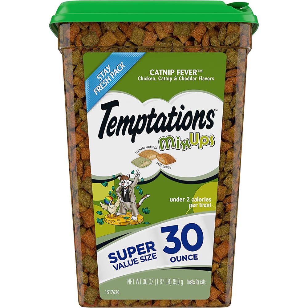 Temptations MixUps Crunchy Soft Adult Cat Treats Catnip Fever; 1ea-30 oz - Pet Supplies - Temptations
