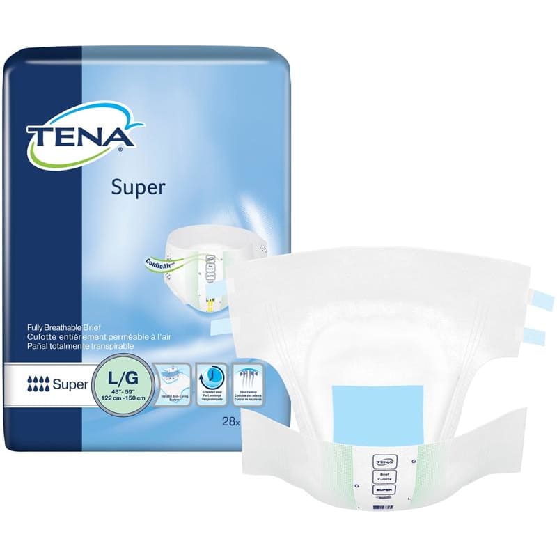 TENA Brief Tena Super Night Large, Case of 56 | ShelHealth
