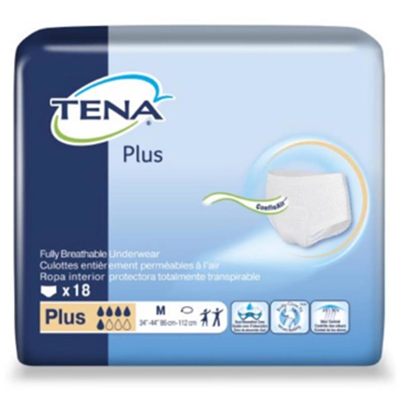 TENA Tena Underwear Plus Medium Bg18 Case of 72 - Incontinence >> Protective Underwear - TENA