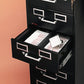 Tennsco Eight-drawer Multimedia/card File Cabinet Black 15 X 28.5 X 52 - Furniture - Tennsco