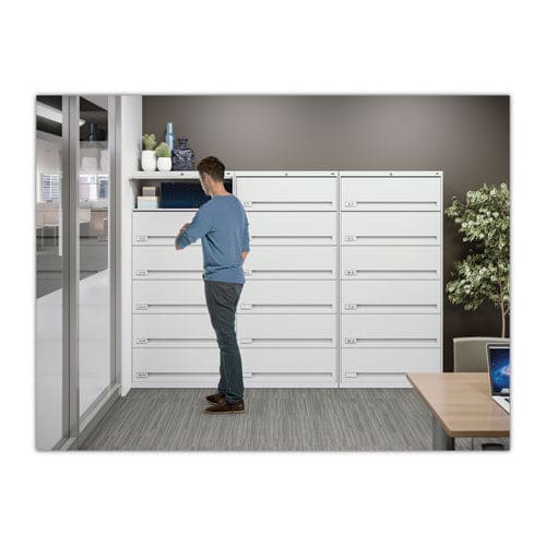 Tennsco Fixed Shelf Enclosed-format Lateral File For End-tab Folders 5 Legal/letter File Shelves Light Gray 36 X 16.5 X 63.5 - Furniture -