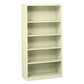 Tennsco Metal Bookcase Five-shelf 34.5w X 13.5d X 66h Putty - Furniture - Tennsco