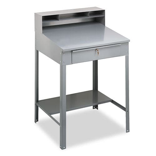 Tennsco Open Steel Shop Desk 34.5 X 29 X 53.75 Medium Gray - Office - Tennsco