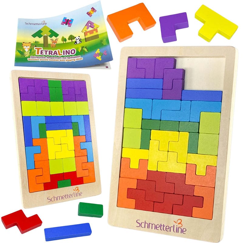 Tetralino Premium Wooden Puzzle (Pack of 2) - Puzzles - Extasticks LLC