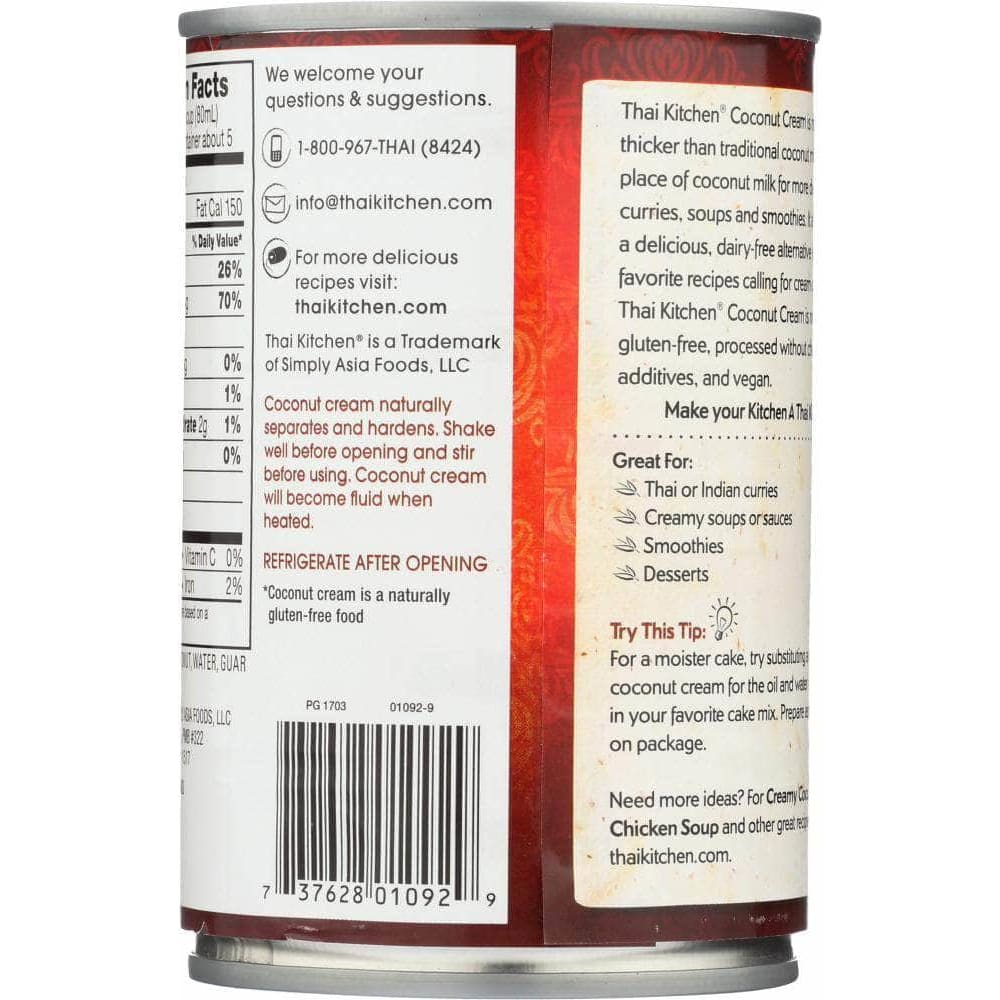 TEXAS TAMALE Tamales Spinach, 18 oz Thai Kitchen Coconut Cream, 13.66 Oz