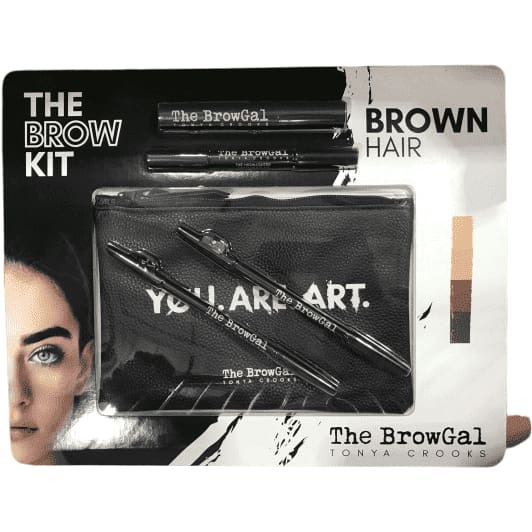 The Brow Gal Tonya Crooks Eyebrow Makeup Styling Starter Kit - Brown Hair - ShelHealth.Com
