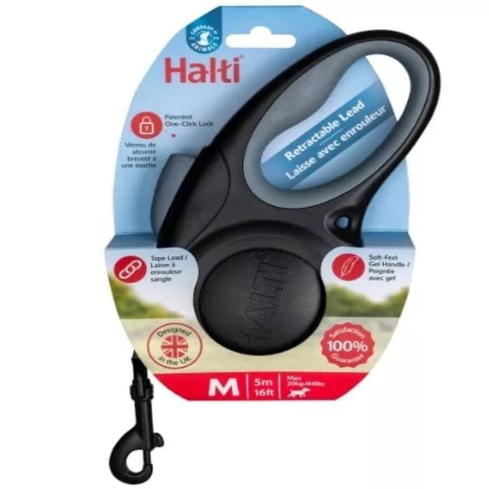 The Company Of Animals Dog Halti Retractable Lead Black Large - Pet Supplies - The Company Of animals