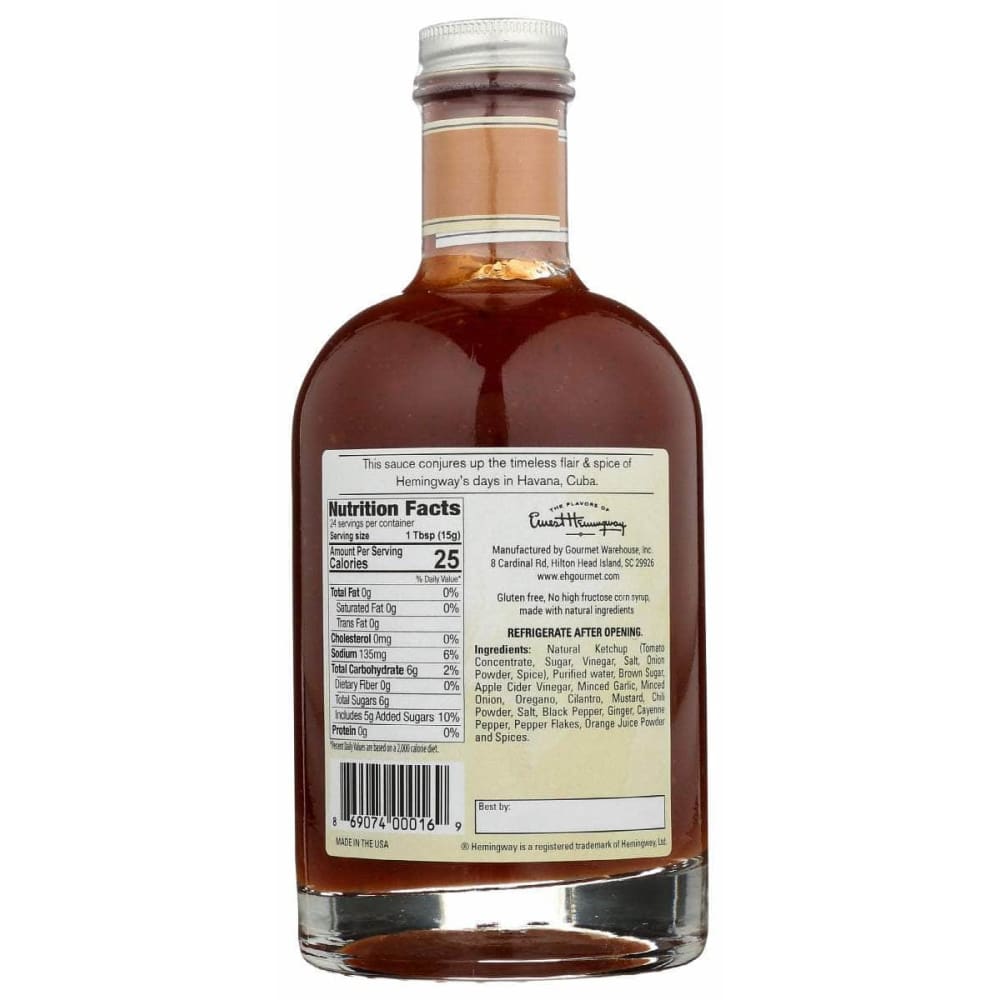 THE FLAVORS OF ERNEST HEMINGWAY Grocery > Pantry THE FLAVORS OF ERNEST HEMINGWAY: The Havana BBQ Sauce, 375 ml