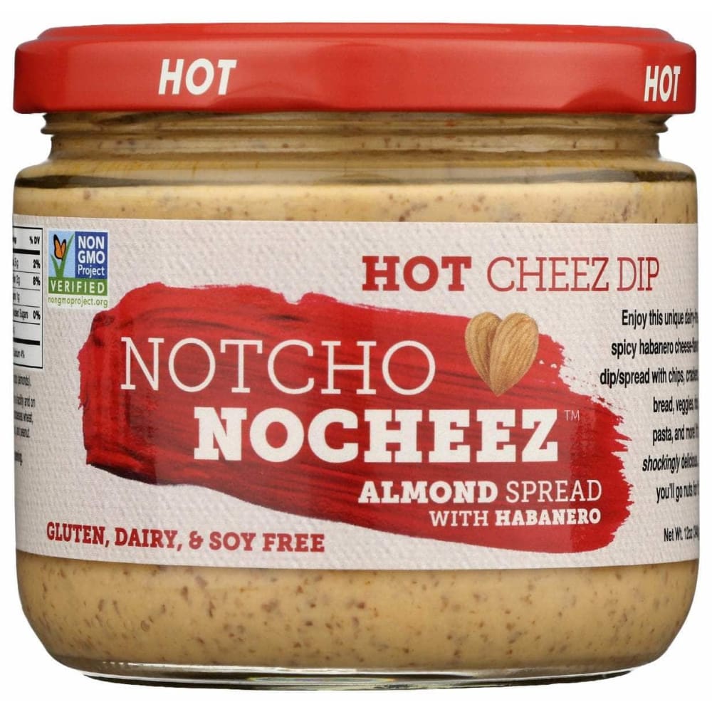 THE HAPPY VEGAN THE HAPPY VEGAN Notcho Nocheez Almond Spread With Habanero Hot Cheez Dip, 12 oz