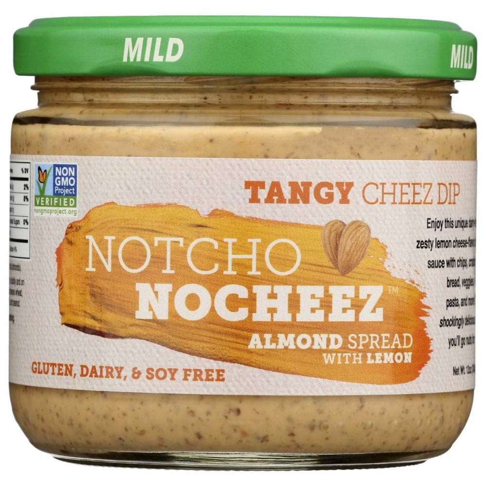 THE HAPPY VEGAN THE HAPPY VEGAN Notcho Nocheez Almond Spread With Lemon Tangy Cheez Dip, 12 oz