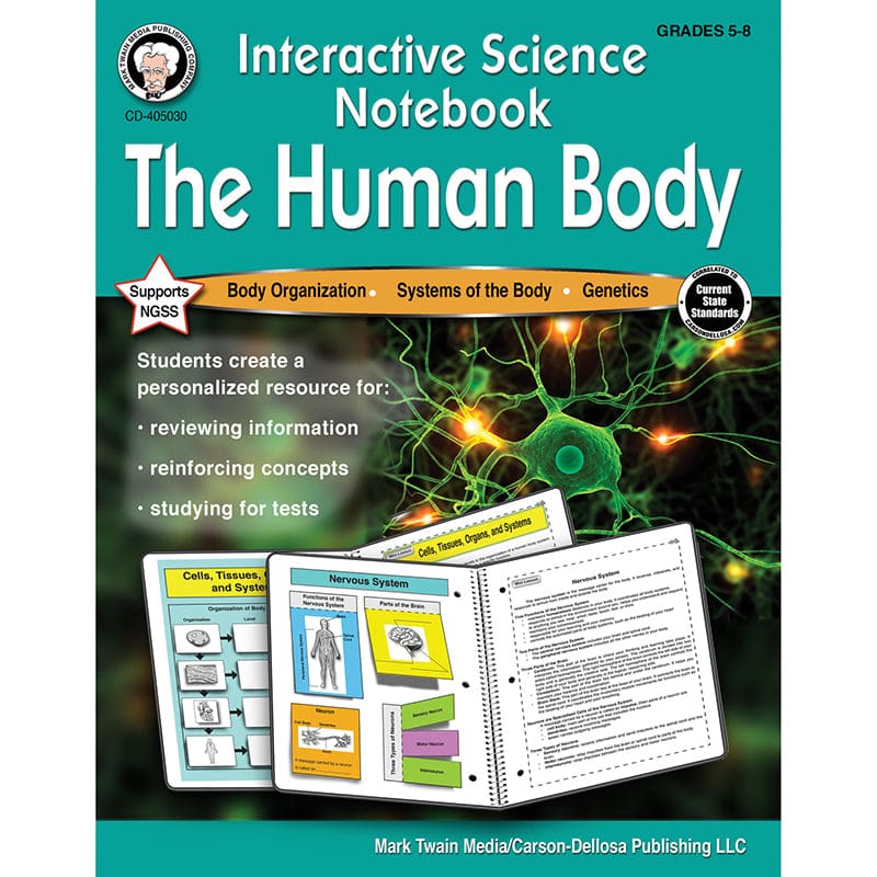 The Human Body Workbook Interactive Science Notebook (Pack of 6) - Activity Books & Kits - Carson Dellosa Education