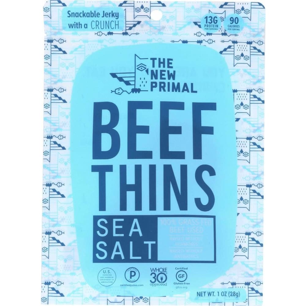 THE NEW PRIMAL THE NEW PRIMAL Beef Thins Sea Salt, 1 oz
